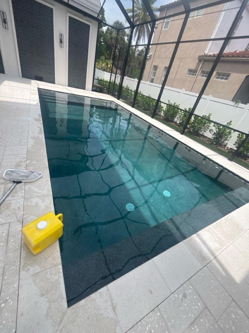 Crystal clear pool maintained by The Orlando Pool Masters
