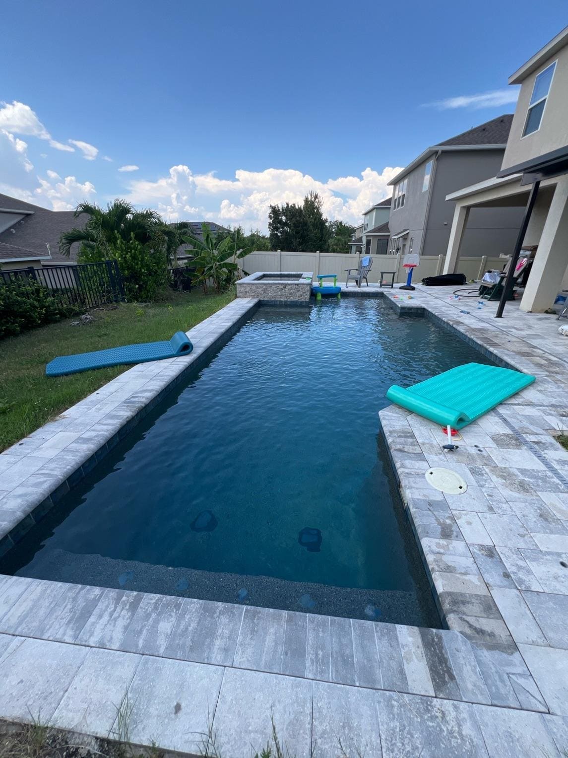One-time deep clean of neglected or green swimming pool